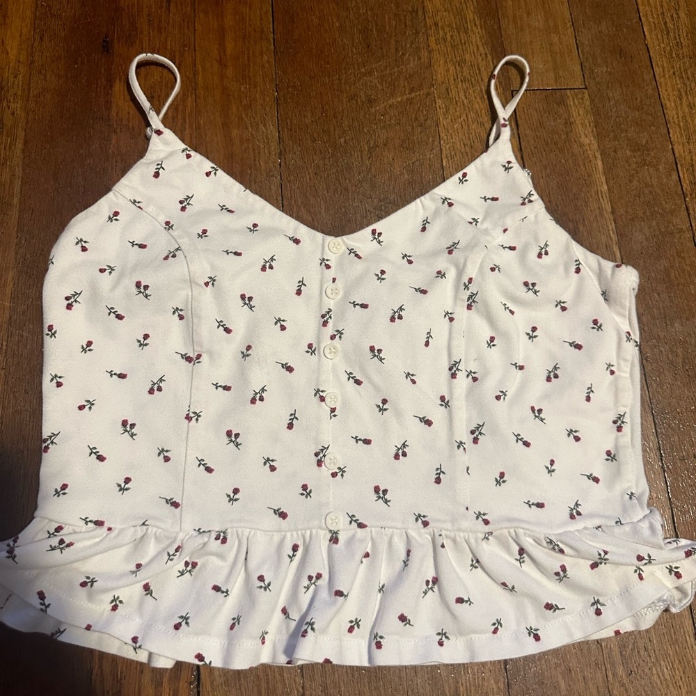 Peplum cropped tank